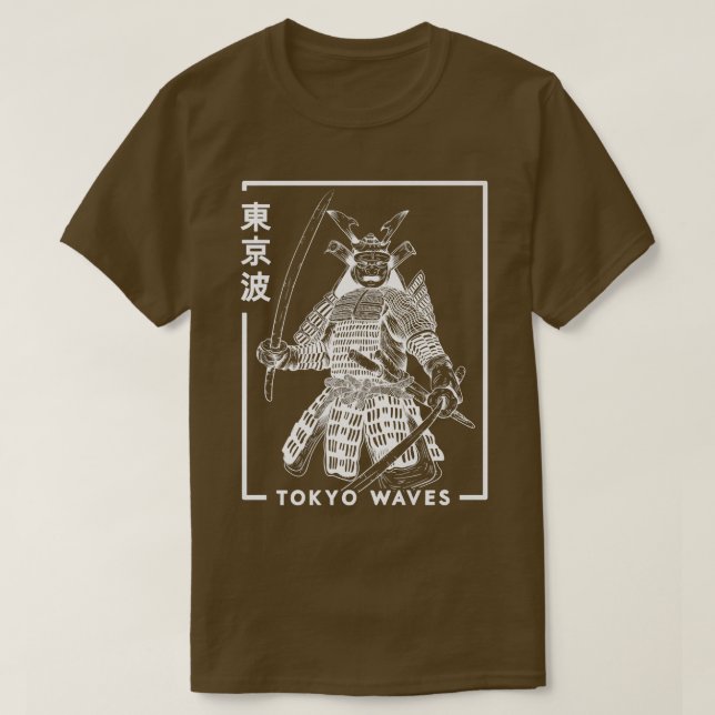 Camiseta O Guerreiro Japonês Samurai Desenhou Japão Minimal (Frente do Design)