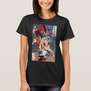 Camiseta O Guerreiro Samurai Lutando em um Cavalo, Yoshitos
