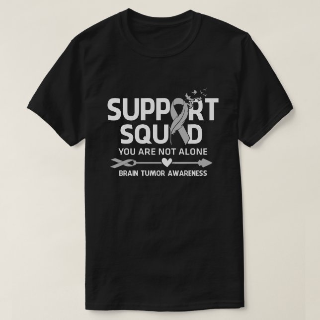 Camiseta O Guerreiro Suporta o Tumor do Esquadrão Sensibili (Frente do Design)