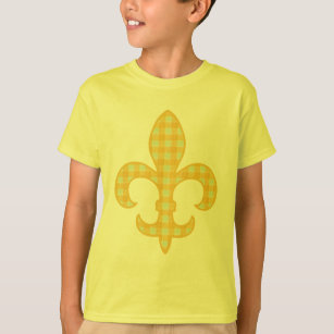 Camiseta O guingão amarelo da flor de lis caçoa o t-shirt