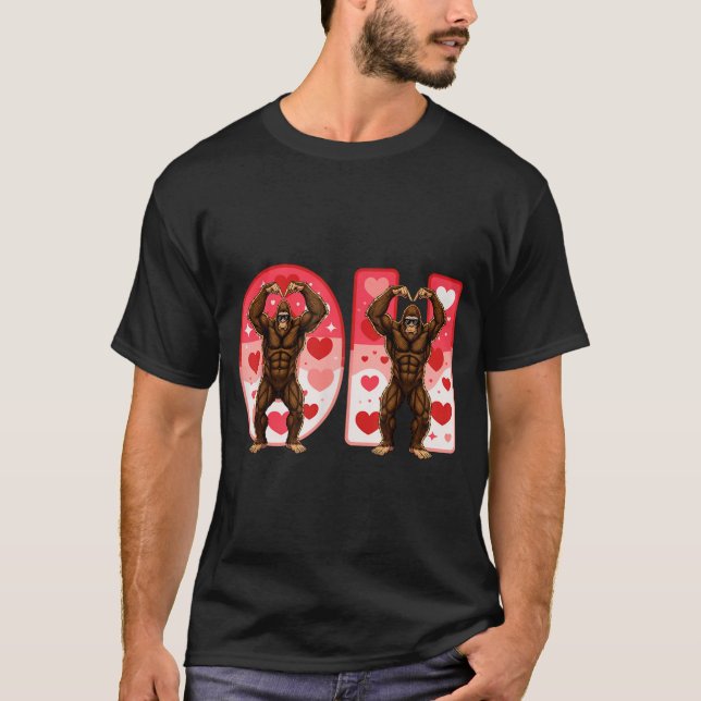 Camiseta O-h Couples Matching Funny Bigfoot In Midwestern V (Frente)
