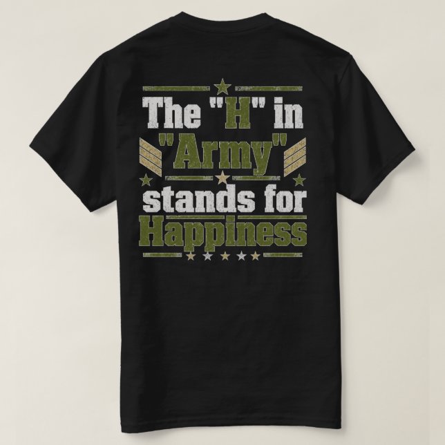 Camiseta O H no Exército (Verso do Design)