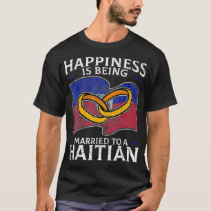 Camiseta O Haiti Casamento Casou-se com o Cultu da Bandeira