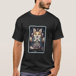 Camiseta O Halloween do Corgi Gótico do Cartão Tarot de Alt