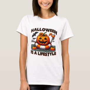 Camiseta O Halloween É Um Dia das Bruxas Louco De Estilo De