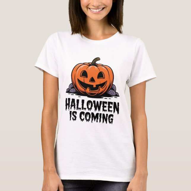 Camiseta O Halloween está Chegando (Frente)