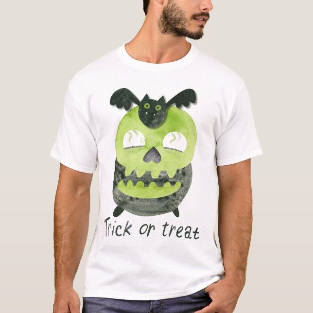 Camiseta O Halloween se divertiu por todas as idades. (Frente)