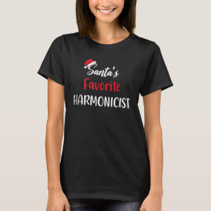 Camiseta O Harmonista Favorito do Papai Noel  harmônica de 