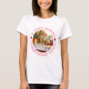 Camiseta O Hatter louco diz-lhe um Unbirthday muito alegre!