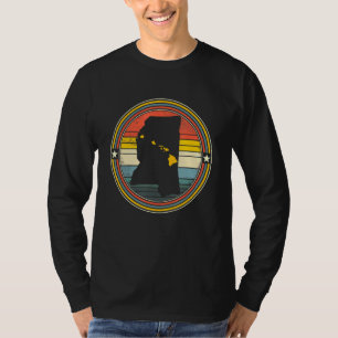 Camiseta O Havaí, Estado do Mississipi, Roota o Mapa do Est
