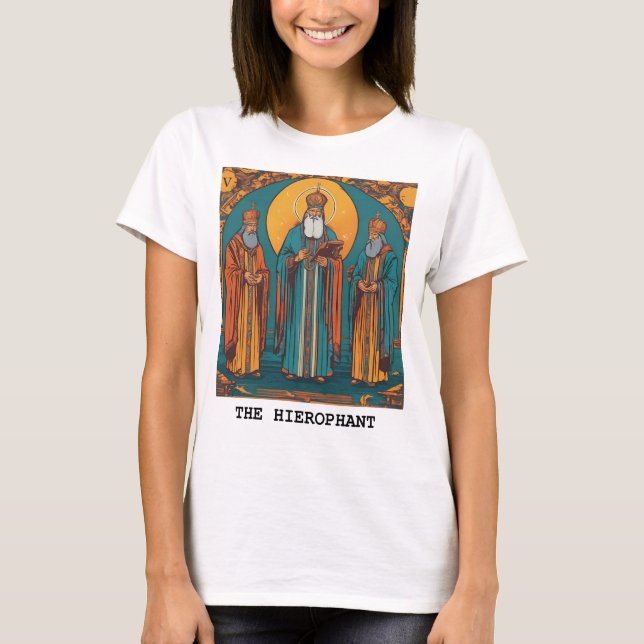 CAMISETA O HEIROFANT - CARTÃO DE TAROT (Frente)
