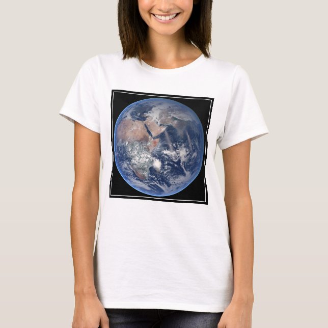 Camiseta O Hemisfério Leste No Planeta Terra. (Frente)