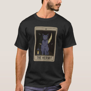 Camiseta O Hermit Cat Arcana Tarot Card Mystical Wiccan