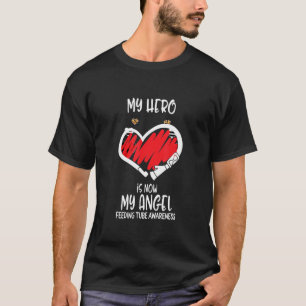 Camiseta O herói agora é Meu Anjo Alimentando o Tubo Sensib