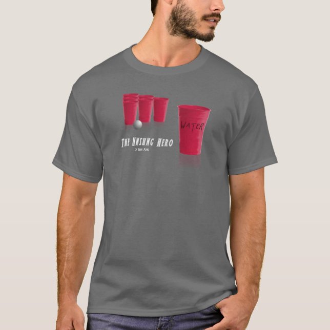 Camiseta O herói desconhecido da cerveja Pong (Frente)