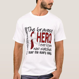 Camiseta O herói o mais bravo eu conheci nunca o cancer