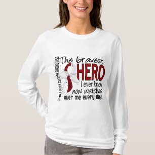 Camiseta O herói o mais bravo eu conheci nunca o cancer