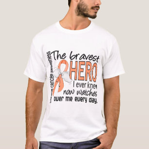 Camiseta O herói o mais bravo eu conheci nunca o cancer