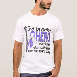 Camiseta O herói o mais bravo eu conheci nunca o cancer