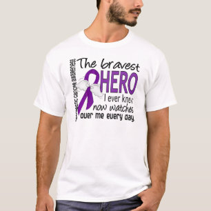 Camiseta O herói o mais bravo eu conheci nunca o câncer d