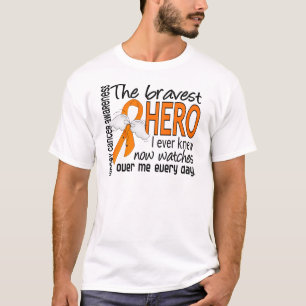 Camiseta O herói o mais bravo eu conheci nunca o câncer d