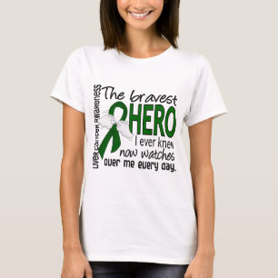 Camiseta O herói o mais bravo eu conheci nunca o câncer d