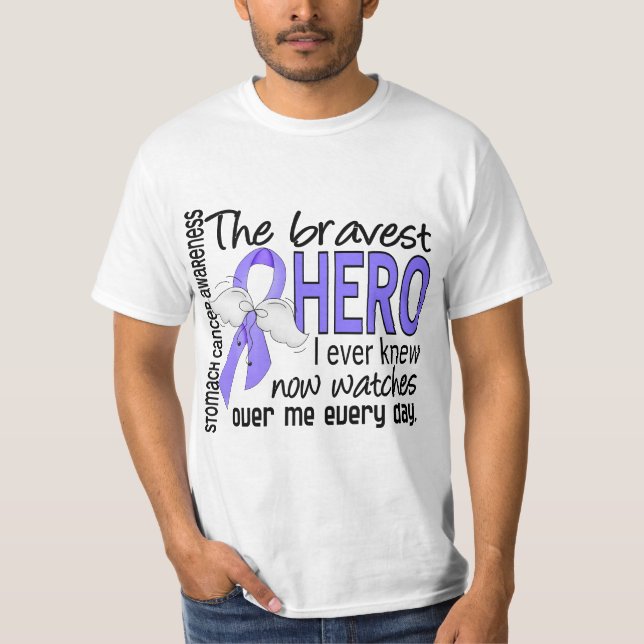 Camiseta O herói o mais bravo eu conheci nunca o cancer de (Frente)