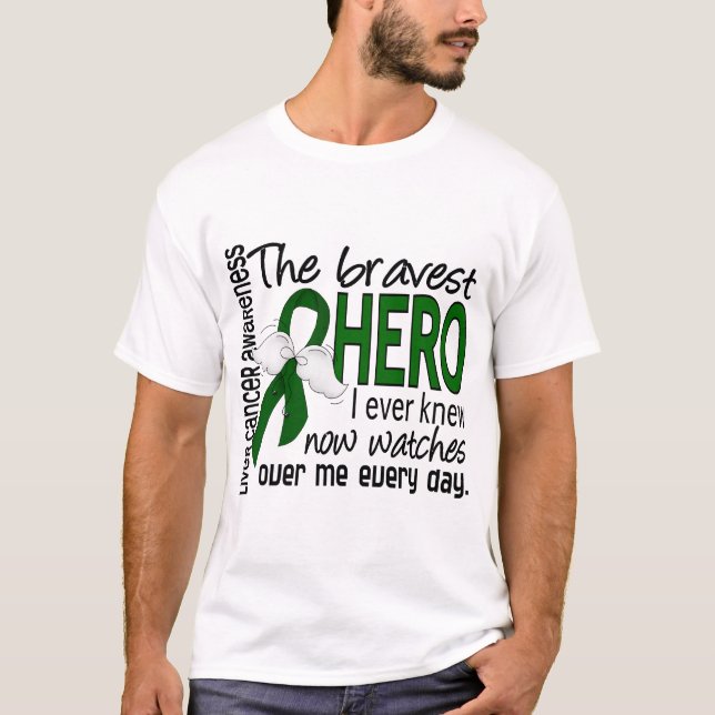 Camiseta O herói o mais bravo eu conheci nunca o câncer de (Frente)