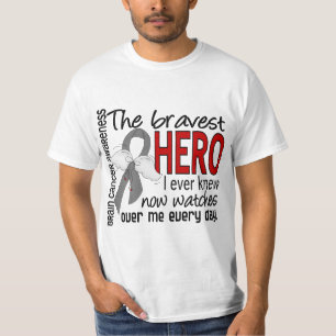 Camiseta O herói o mais bravo eu conheci nunca o cancro