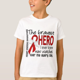 Camiseta O herói o mais bravo eu soube nunca a doença