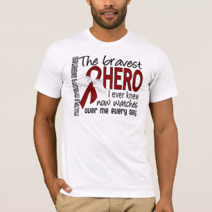 Camiseta O herói o mais bravo eu soube nunca o mieloma