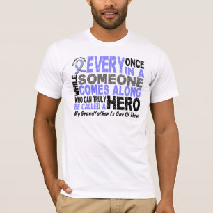 Camiseta O HERÓI VEM AVANTE 1 CANCRO DA PRÓSTATA de