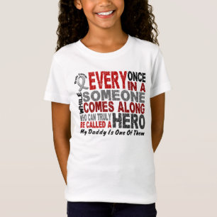 Camiseta O HERÓI VEM AVANTE t-shirt de 1 CANCRO CEREBRAL d