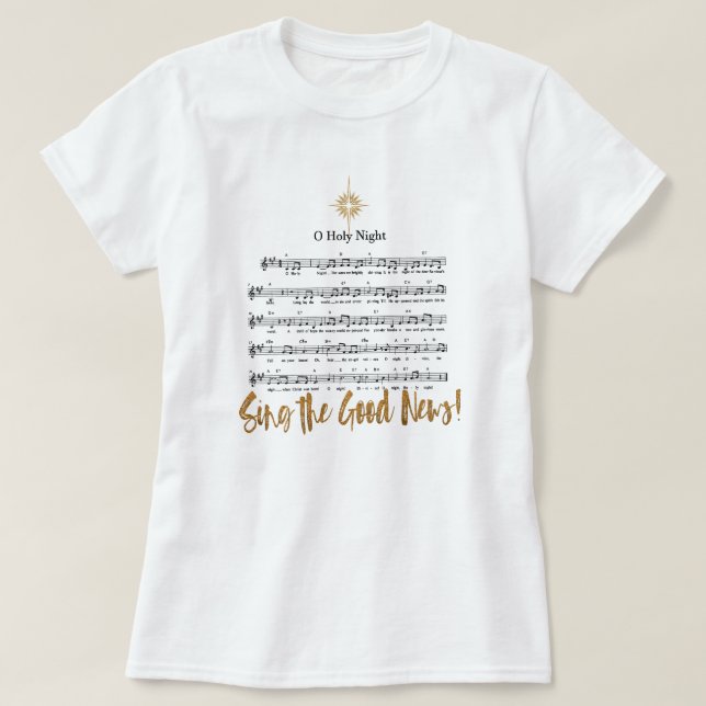 Camiseta O Hino Cristão da Noite - O Natal das Mulheres (Frente do Design)