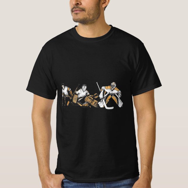 Camiseta O Hockey Goalies Evolution Apesar do Retrocesso da (Frente)