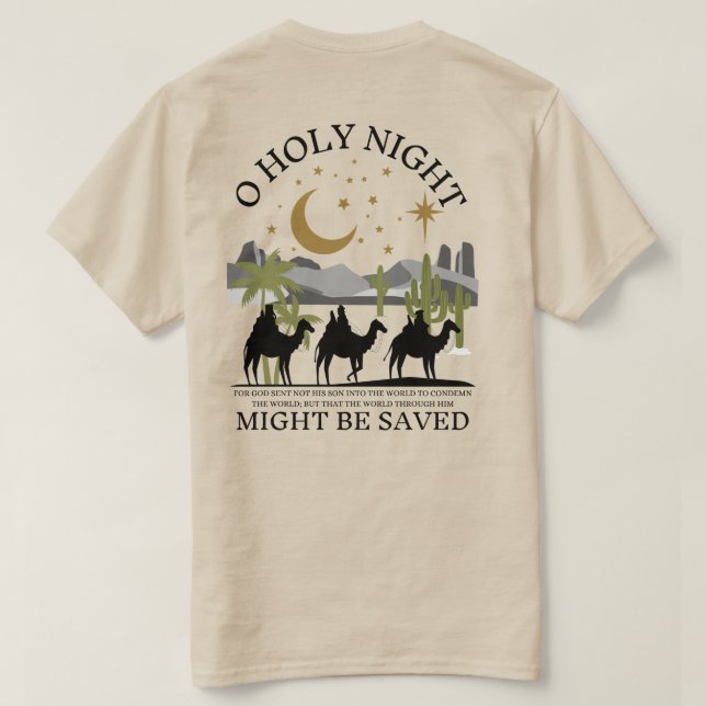 CAMISETA O HOLY NIGHT (Verso do Design)