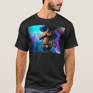 Camiseta O homem artístico de SlipperyJoe, de roupa íntim