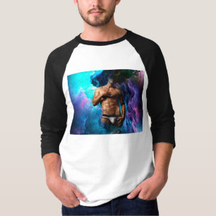 Camiseta O homem artístico de SlipperyJoe, de roupa íntim