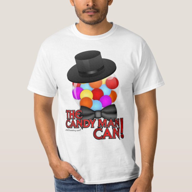 Camiseta O homem de doces pode - máquina elegante de (Frente)