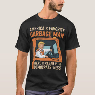 Camiseta O homem do lixo favorito da América Trump 45 47 EU