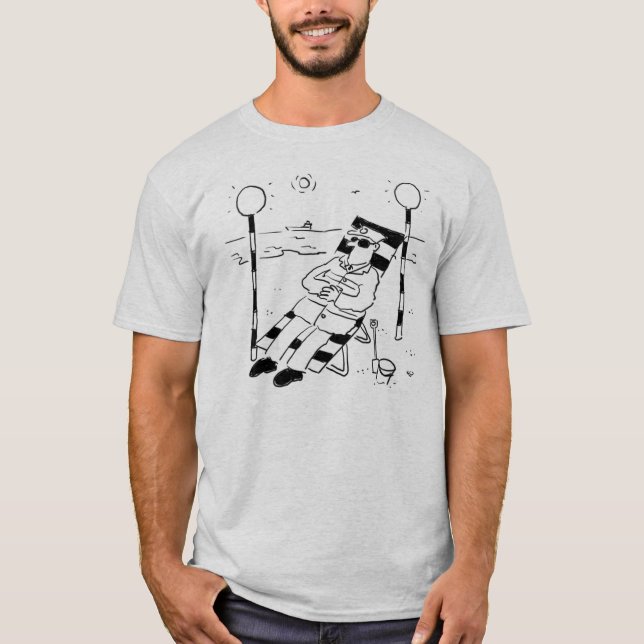 Camiseta O Homem do Lollipop está tomando banho de sol em u (Frente)