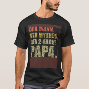 Camiseta O Homem do Mito do Pai Duplo com Gêmeos 2 Chi