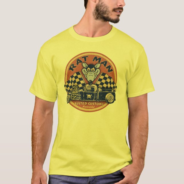 Camiseta O homem do rato oxidou costumes (Frente)