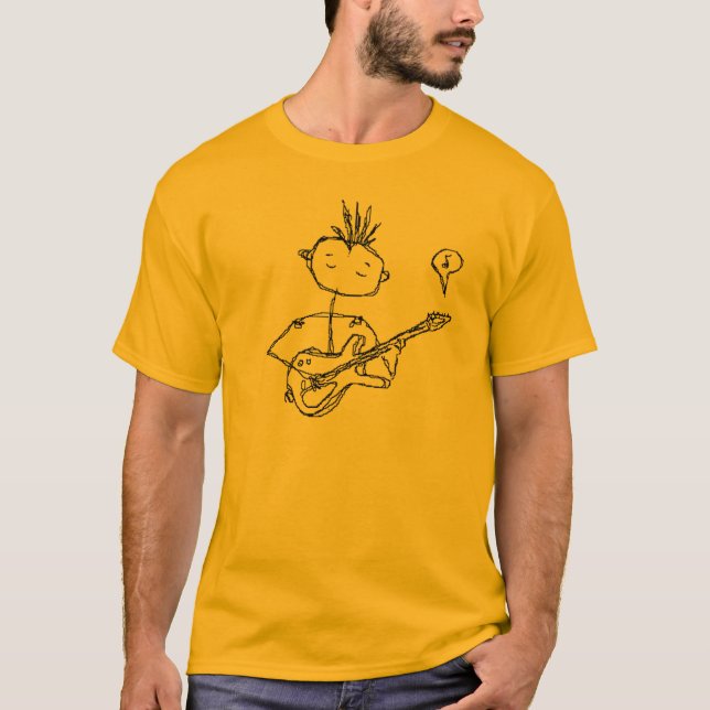 Camiseta o homem e sua guitarra (Frente)