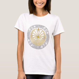 Camiseta O Homem no Maze - Ouro de ornamento prata