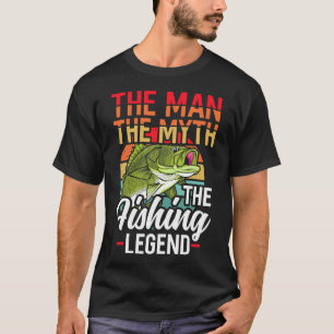 Camiseta O Homem O Mito A Lenda Da Pesca Caça de Peixes