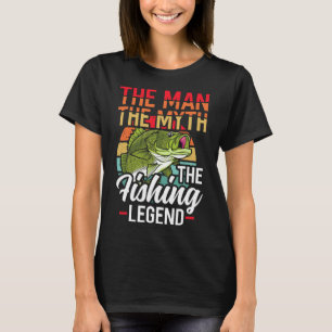 Camiseta O Homem O Mito A Lenda De Pesca Peixes Caça