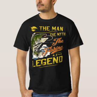 Camiseta O Homem O Mito A Lenda De Pesca v4