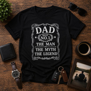 Camiseta O Homem O Mito A Lenda Dia dos Pais retrô