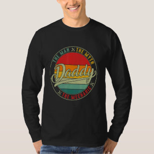 Camiseta O Homem O Mito Do Pai Mecânico Vintage Pais D